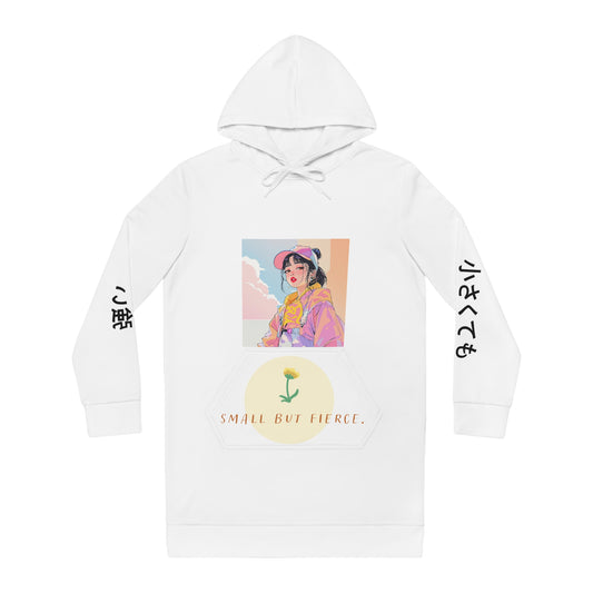Small but Fierce Women's Hoodie dress (White)
