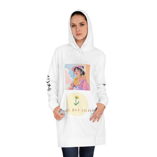 Small but Fierce Women's Hoodie dress (White)
